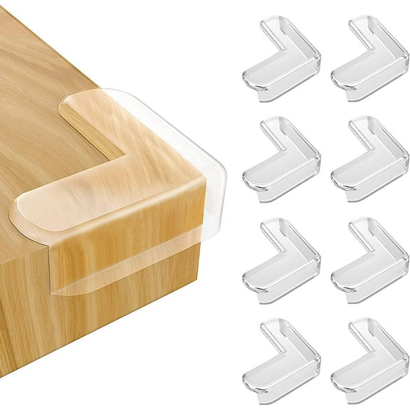 8 Pack Baby Safety Edge Guards, Corner Protector for Furniture and Table Edges, Clear and Clear