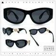 thumbnail image 2 of Womens Crop Mod Cat Eye Luxury Fashion Plastic Sunglasses All Black, 2 of 8