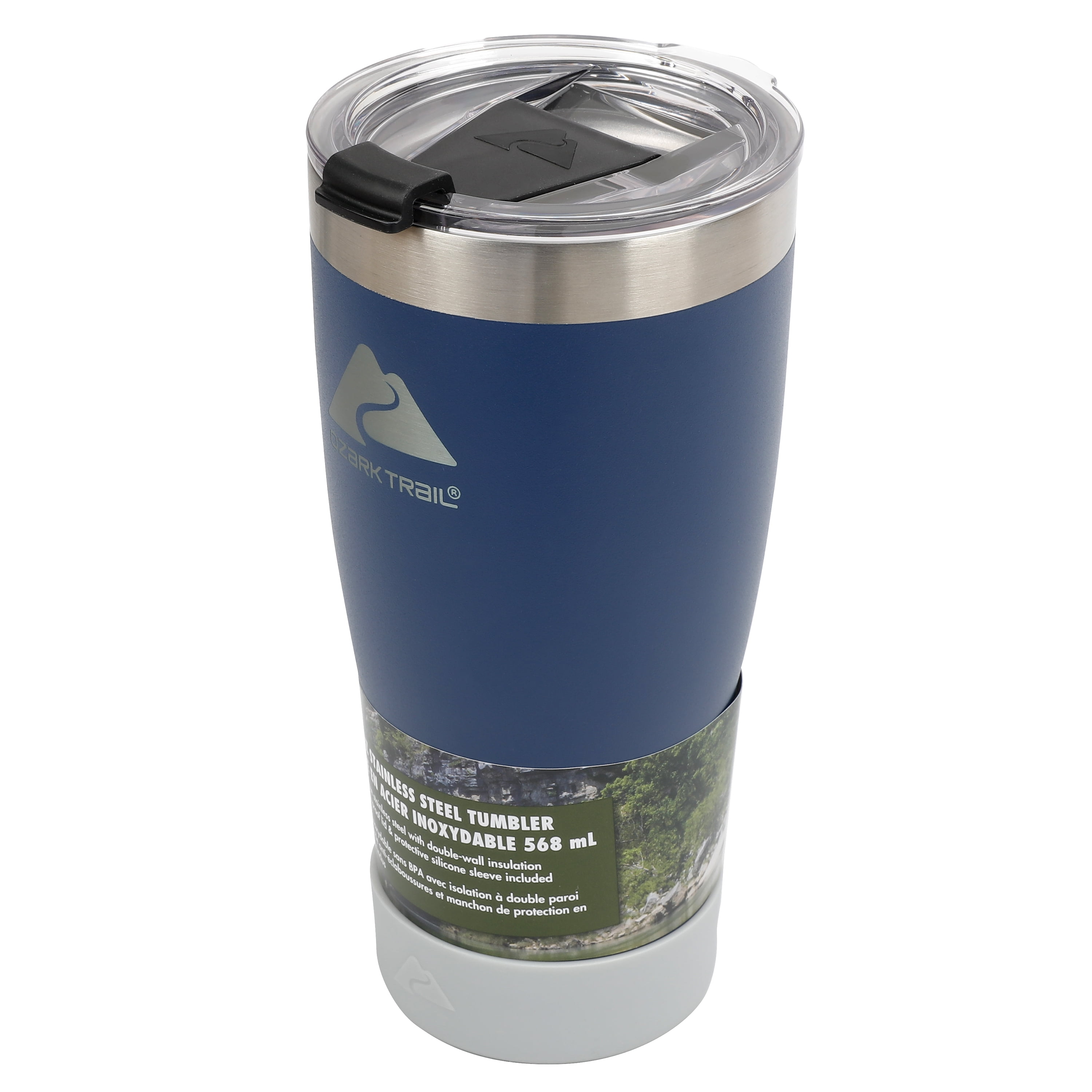 Ozark Trail Stainless Steel Vacuum Tumblers, 20 oz, Blue