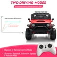thumbnail image 4 of TOBBI 12V Kids Ride on Car, Jeep Car with Remote Control, LED Lights, Music, Horn, Bluetooth, Spring Suspension, Rocking, Red, 4 of 16
