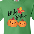 thumbnail image 4 of Inktastic Little Sister Pumpkins with Fall Leaves Youth T-Shirt, 4 of 5