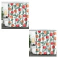 thumbnail image 2 of Ounissouiy Poliéster Cortina de ducha de frutas lindas - Exquisita artesanía No transparente Secado rápido Impermeable -3 180 * 180 menos tres 180*180 2Conjunto, 2 of 6