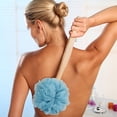 thumbnail image 2 of 2 Pack Large Bath Puff Loofah Sponge With Long Handle Shower Loofah, NOGIS Bath Body Back Brush, Spa Brush for Women and Men(Green&Blue), 2 of 7