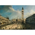 thumbnail image 2 of Canaletto 18x14 Black Ornate Wood Framed Double Matted Museum Art Print Titled - The Piazza San Marco in Venice (1723-1724), 2 of 5