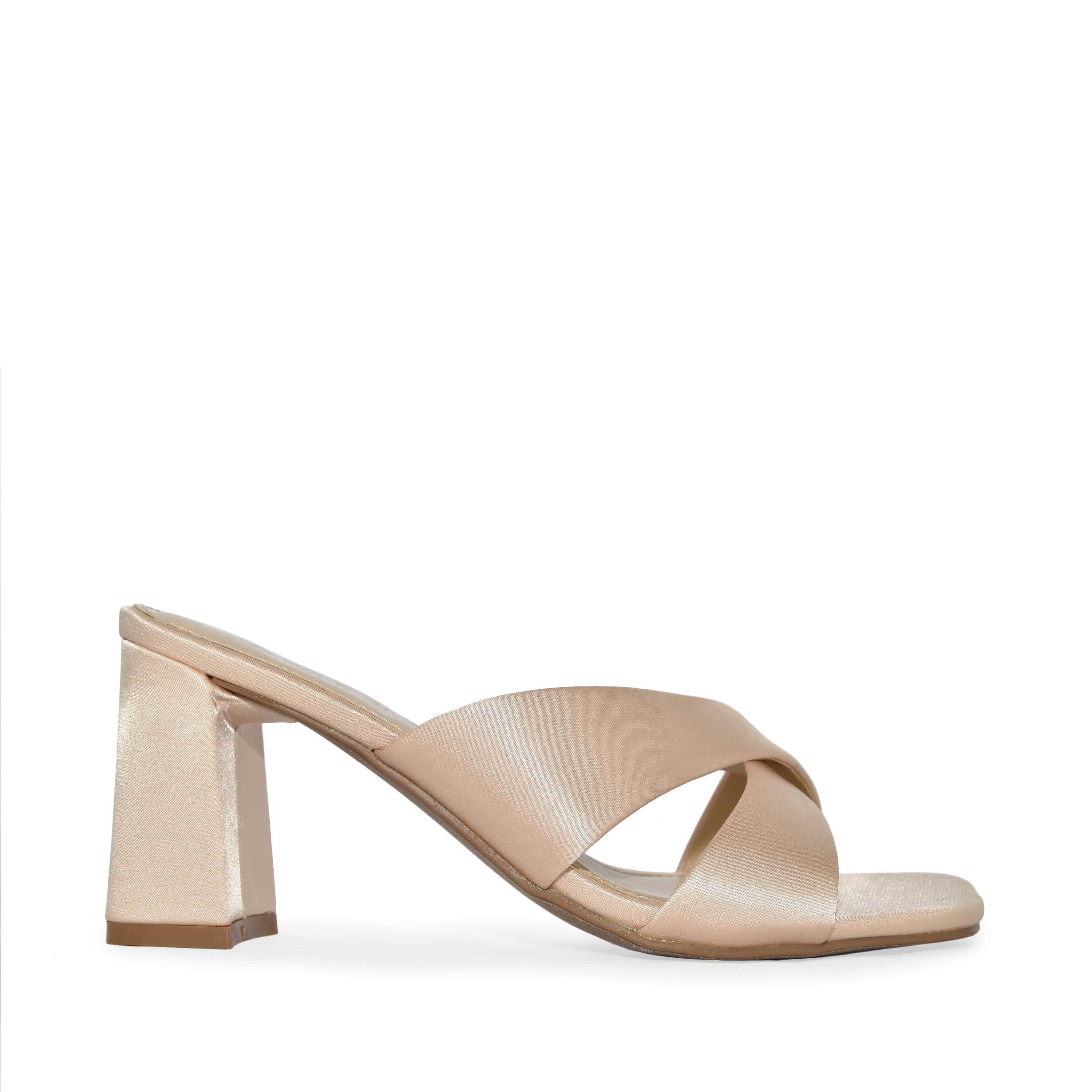 Nude criss top cross heels