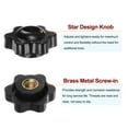 thumbnail image 4 of Uxcell 4 Pieces Star Knobs M6 Female Thread 25mm Head Through Hole Clamping Handles Nuts Black, 4 of 5