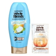 Garnier Whole Blends Hydrating Hair Conditioner and Repairing Mask Gift Set, 2 Count
