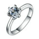 thumbnail image 1 of Anillo De Diamantes Clásico Boda De Corte Redondo Anillo De Circonita Cúbica Regalos De Joyería 11, 1 of 9