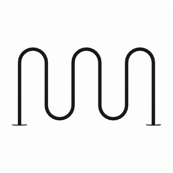 Madrax Bike Rack,Black,36" H,64" L,Steel QS-WP36-7-SF-B