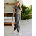 thumbnail image 3 of Lentta Women's Two Pieces Outfits Casual Lounge Sets Cropped Tops Sweatpants Tracksuit with Pockets, 3 of 7