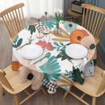 thumbnail image 3 of Pioneer Flower Floral Print Pattern Round Tablecloth 60"x60",Wrinkle Wipeable Table Cloth for Kitchen Dining Room Picnic Patio Party, 3 of 6