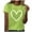 Green, variant on Fesfesfes Casual Tops for Women Casual Women's Round Neck Summer Gradient Print Regular Women's Short Sleeve Top Mama Tshirt 12(XXL)