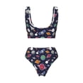 thumbnail image 5 of Daiia Rocket Satellite Women's Bikini Set Two Piece Swimsuit High Waisted Bikini Adjustable Straps Bikini Perfect for Beach, Pool, and Summer Vacation-Large, 5 of 9