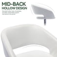 thumbnail image 5 of PU Leather Bar Stools, Adjustable Height 24."-32.25, Swivel Barstools with Back & Footrest, Upholstered Bar Chairs for Kitchen Island, Dining Room, Home Bar (White, Silver Base), 5 of 10