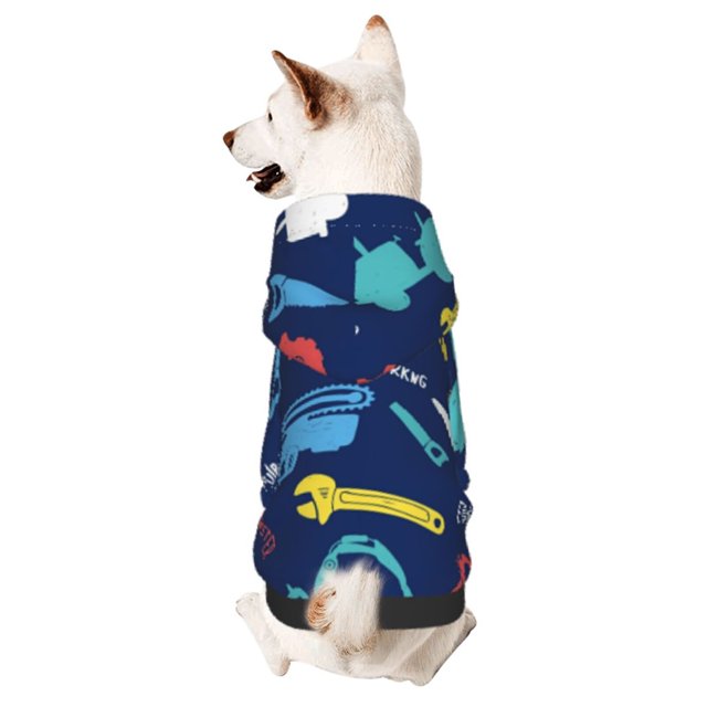 Balery Colorful Excavator Sudadera con Capucha para Perros Pequeños – Ropa para Mascotas, Disfraz para Perros y Gatos, Ideal para Fiestas y Cosplay-X-Small