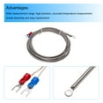 thumbnail image 4 of K Type Thermocouple Temperature Sensor 5mm Ring High Temperature Probe 13ft Wire 0 to 600°C, 4 of 5