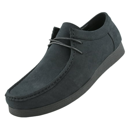 Amali Men's Faux Seude Low Top Casual Boots with Crepe Rubber Like Sole, Style Jason Lo