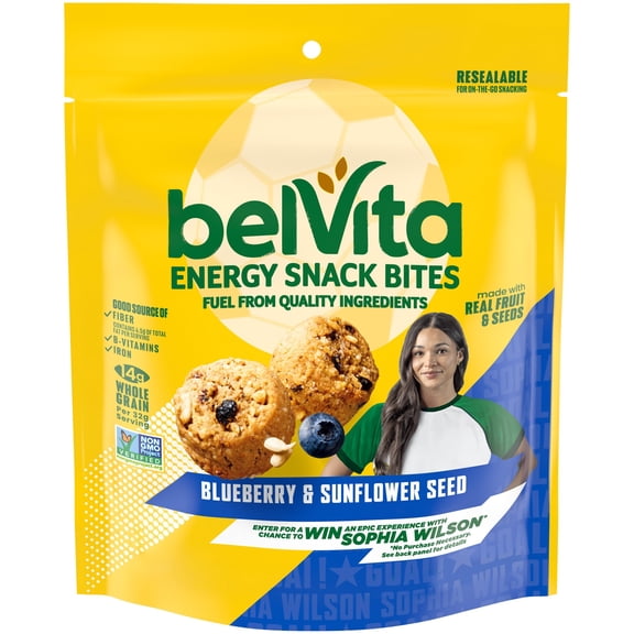 belVita Energy Snack Bites, Blueberry and Sunflower Seed, 5 oz