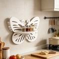 thumbnail image 4 of No Drill Wall Mounted Storage Shelf Adhesive Floating Shelves Bathroom Organizer Kitchen Storage Rack Small Space Wooden Wall Shelf Home Decor Holder Toiletries Cosmetics Display Rack, 4 of 6