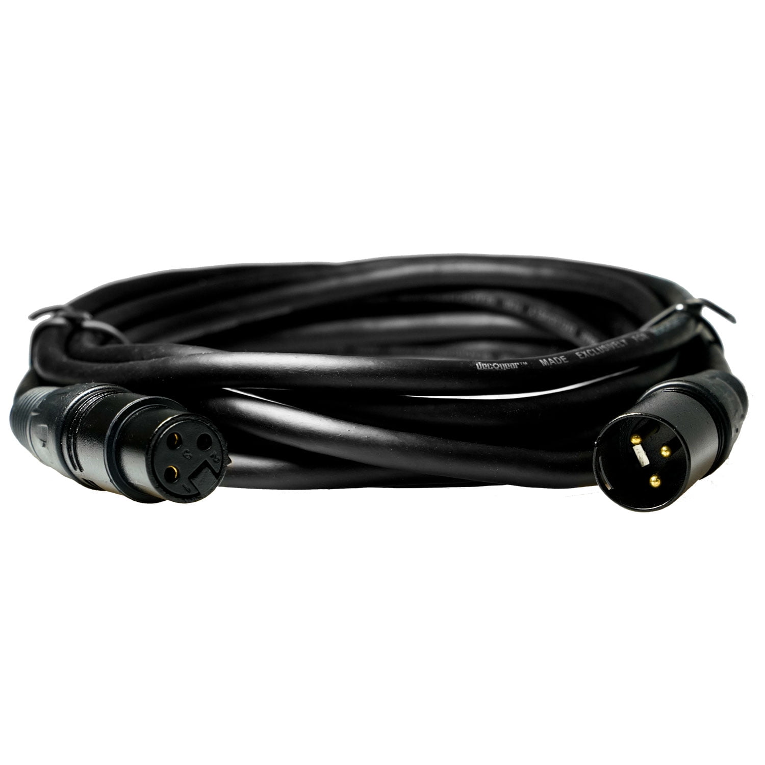 Deco Gear XLR 10' Male to XLR Female 16AWG Gold Plated Cable (2-Pack)