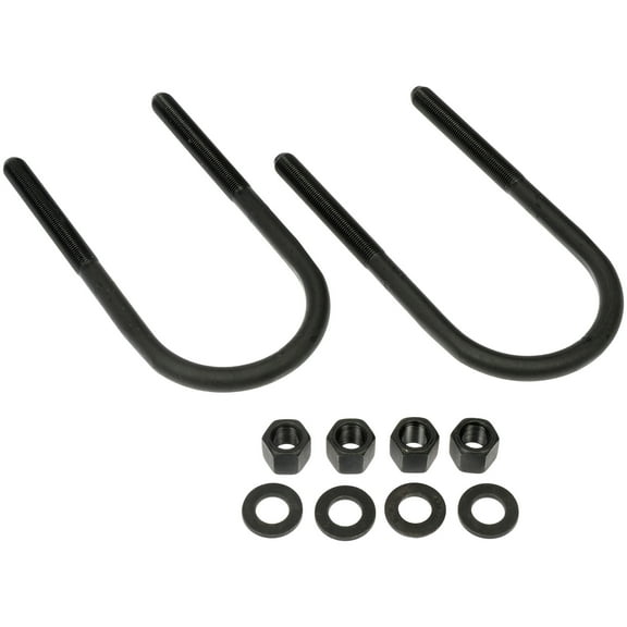 Dorman 929-763 Rear Leaf Spring Axle U-Bolt Kit for Specific Ford / Mazda / Mercury Models, Semi-Gloss Black