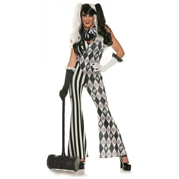 UnderWraps Women's Black And White Circus Harlequin Costume Medium 8-10