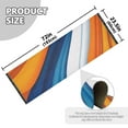 thumbnail image 5 of Yayeee Runner Rug for Bedroom 2'x6' Machine Washable Hallway Non Slip Mat, Orange Abstract Wavy, 5 of 8