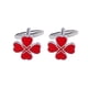thumbnail image 1 of Gemelos Premi en forma de corazón con forma de trébol de cuatro hojas para hombre, 1 of 2