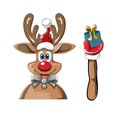 thumbnail image 1 of Kenally Etiqueta engomada del limpiaparabrisas de la ventana trasera del coche de Papá Noel estilo de coche de Navidad divertido brazo que agita las Automoción decorativa y accesorios No.16 Kenally VI1434-16B, 1 of 6