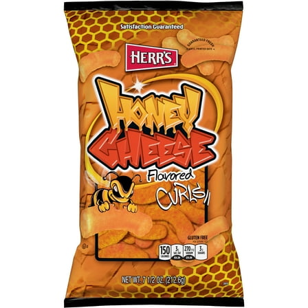 Herr's Honey Cheese Flavored Curls, 7.5 oz