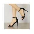 thumbnail image 7 of BLISSFUL STEP Women Ankle Strap Heel Stiletto High Heels Sandals Black 7, 7 of 7
