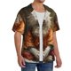 thumbnail image 2 of Balery Haystack Meditating Cat Camisa Casual de Manga Corta con Botones para Hombre, Texturizada, Estilo Cubano, para Playa, Verano-X-Large, 2 of 5