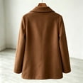 thumbnail image 6 of Riecok Trench Coats for Girls Long Sleeve Button down Jackets Lapel Collar Overcoat Warm Casual Winter Outerwear with Pocket 150, 6 of 7