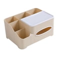 thumbnail image 1 of Caja De Pañuelos De Papel Multifuncional Caja De Almacenamiento De Plástico Oficina En El Hogar - Almendra, tal se describe SM SunniMix Estuche para control remoto de tejido, 1 of 7