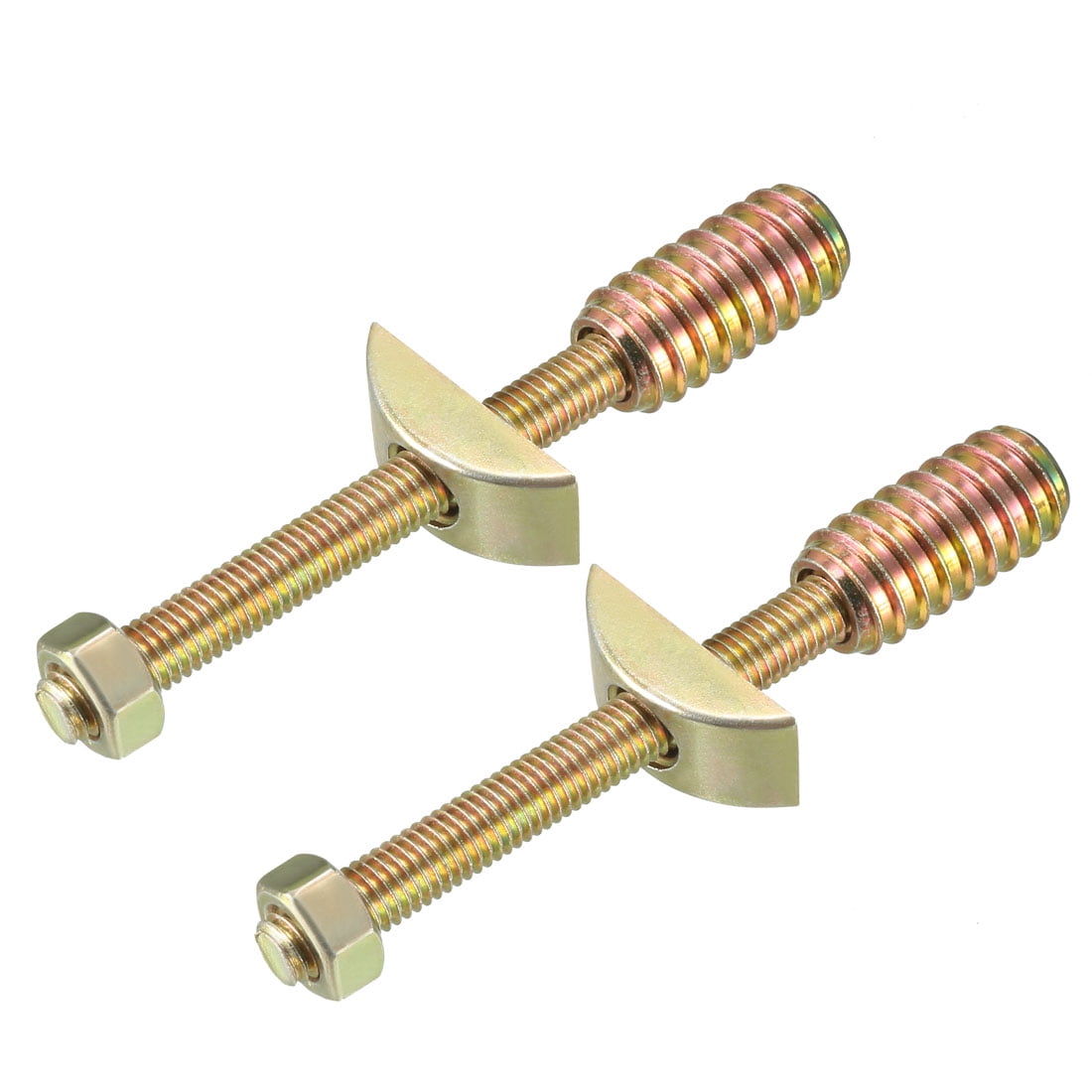 Uxcell Furniture HalfMoon Nut Connecting Fitting Zinc Plated 2 Sets