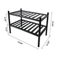 thumbnail image 4 of 2 Tier Bamboo Shoe Rack，Narrow Shoe Shelf for Closet，6 Pairs Shoe Storage Organizer for Entryway，Black, 4 of 9