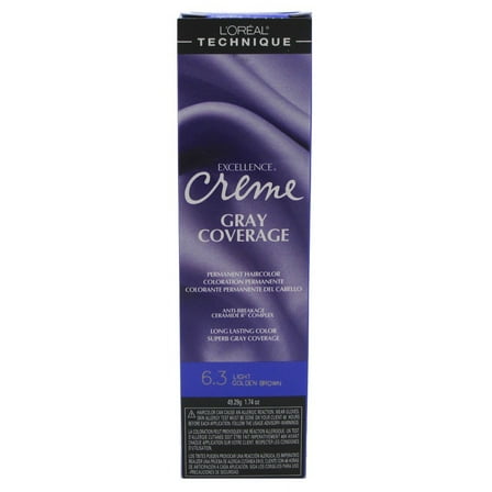 Loreal Excellence Creme Color #6.3 Light Golden Brown 1.74oz (Pack of 2)