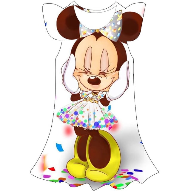 2023 año Minnie Mini vestido niñas vestido para bebés niños Cosplay fiesta vestido hasta 1-10 años niños cumpleaños princesa disfraz 12M Gao Jinjia LED