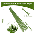 thumbnail image 2 of Plant Stakes,Plant Support Stakes Suitable for Indoor Plants,20Pcs Garden Green Bendable Single Stem Plant Sticks, 2 of 7