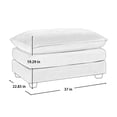 thumbnail image 3 of Corduroy Ottoman Footstool for 2, 3, or 4-Seater Sofas – Green Fabric, Retro-Modern Design & Ergonomic Comfort, 3 of 8