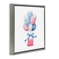 thumbnail image 2 of Stupell Industries Contemporary Pink & Blue Handbag Balloons Gray Floating Frame Canvas Art, 18 x 18, by Amanda Greenwood, 2 of 8
