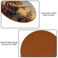 thumbnail image 5 of Columbus Day 6Pcs Round Microfiber Leather Bar Coasters, 11x11 cm/4.3x4.3 in, Drink Mats for Home and Kitchen, Absorbent Cup Coasters Set for Drinks, 5 of 6