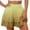 Yellow, variant on Vivianyo HD Shorts for Women Summer Clearance Women's Summer Solid Color High Waisted Shorts With Floral Pleated Hem Casual Shorts
