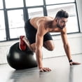 thumbnail image 3 of 2pcs Durable Large Black Yoga Balls, Perfect For Fitness, Stability, And Exercise, Perfect For Home, Office, Or Classroom, Safe Exercise, 25 Inches, 3 of 9