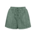 thumbnail image 4 of Nuoqisi Women's Solid Casual Shorts with Eyelet Elastic Waist and Dual Pockets - Bestseller Summer Shorts for Relaxed Style and Easy Wear, 4 of 6