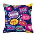 thumbnail image 1 of EREHome Pop art comicspeech bubbles Pillow Case Pillow Cover Cushion Cover 16x16 Inch, 1 of 1