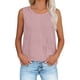 thumbnail image 2 of Camisas Y Tops de Verano de Mujer Cuello Redondo Camisa sin Mangas de Rayas Tela Cómoda Casual para Citas, Ocasional, Fiesta, Playa, Trabajo, 2 of 8