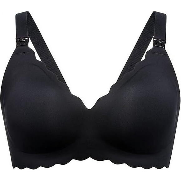 Momcozy Nursing Bras for Breastfeeding, Seamless Pregnancy Maternity Bra Wireless Classic Jelly Strip Support Nursing Bra