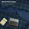 thumbnail image 5 of Martex 3-Piece Full/Queen Reversible Comforter Set | Super Soft Lightweight | Navy Check, 5 of 9