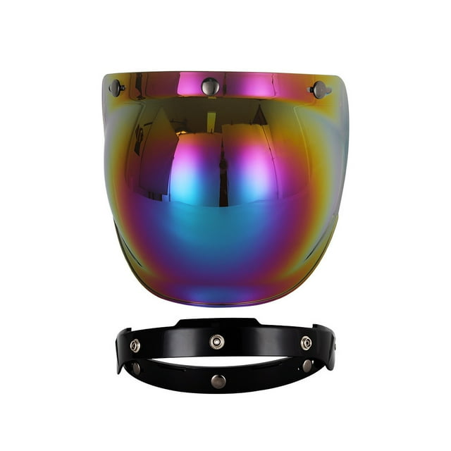 Justharion Windshield For Vintage Unmatched Protection Unisex Appeal Easy To Carry rainbow black 1Set